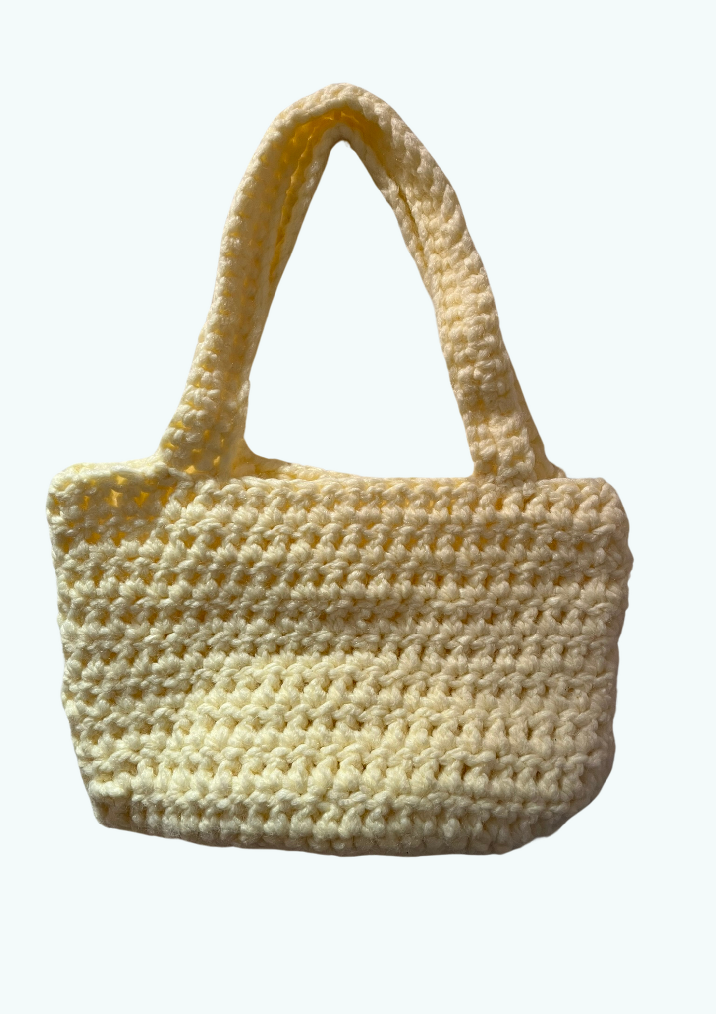 Yellow Handmade crochet shoulder bag