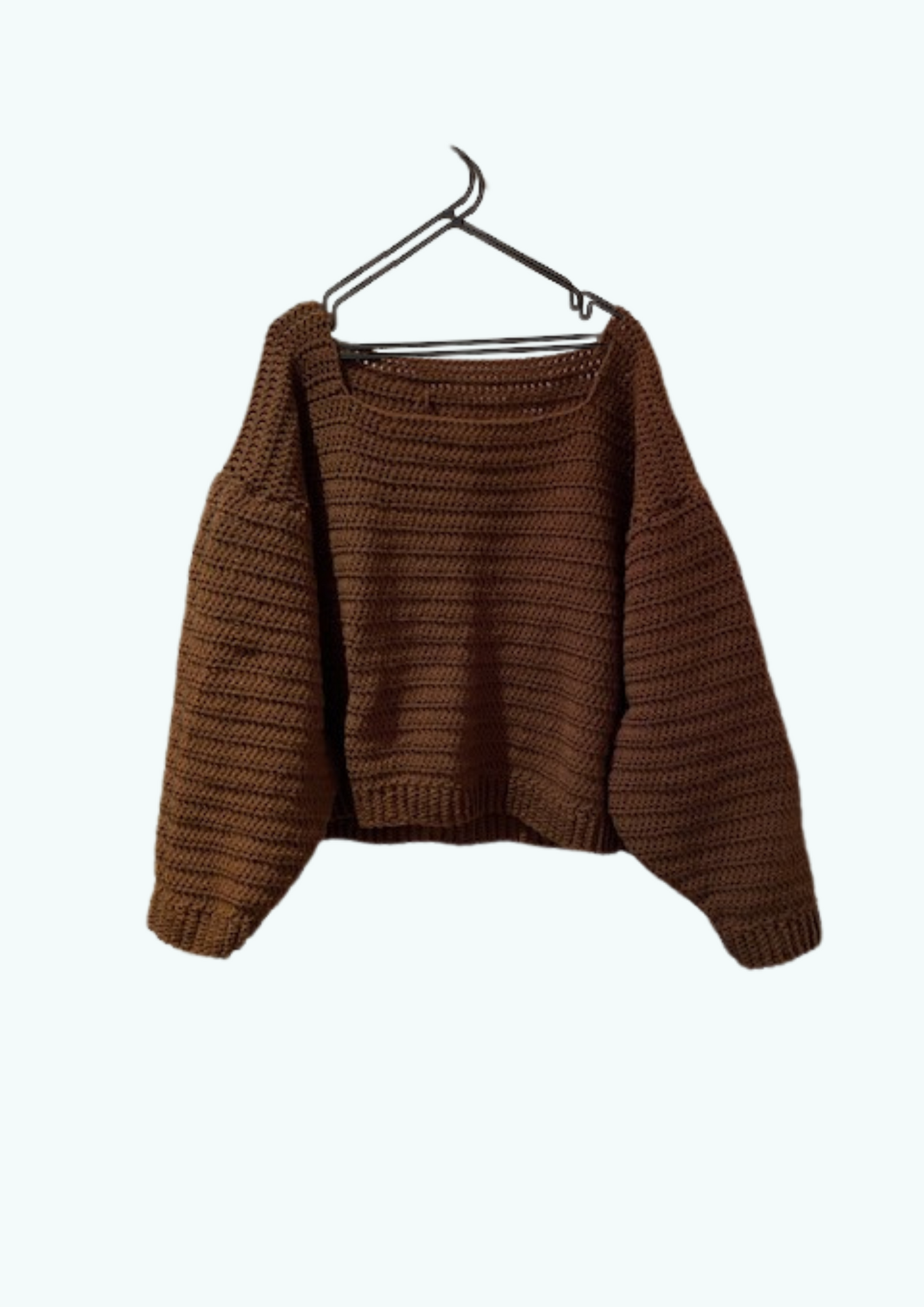 Handmade brown crochet sweater