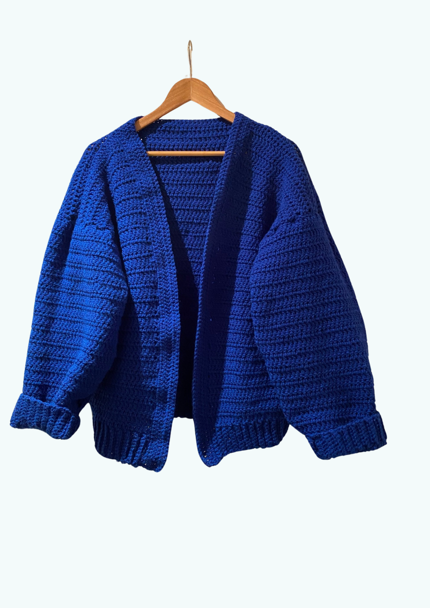 Navy blue hand crochet cardigan