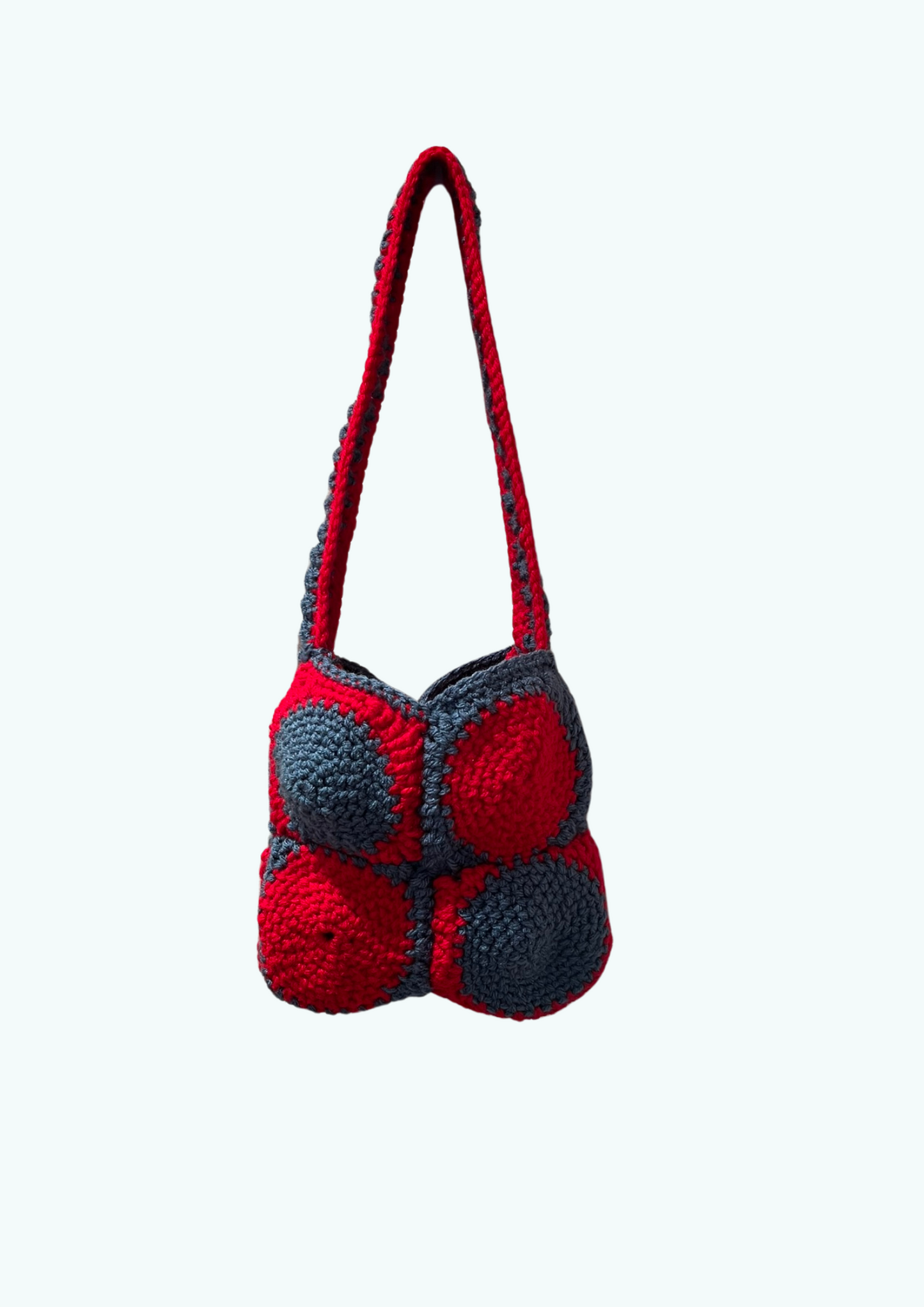 Hand crocheted patchwork bag