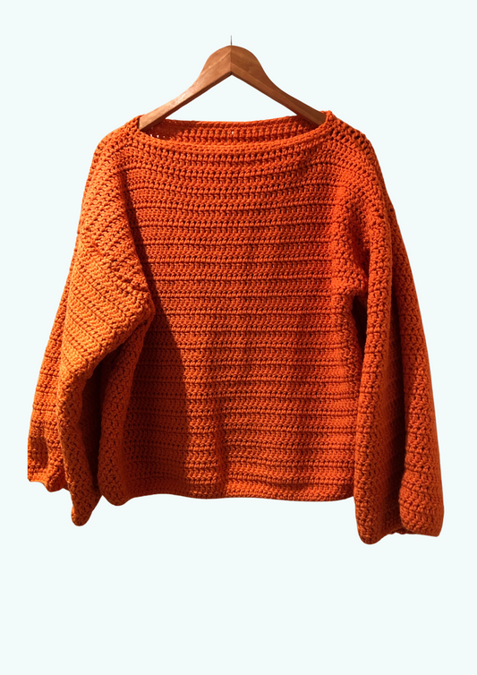 Ladies orange medium sized sweater