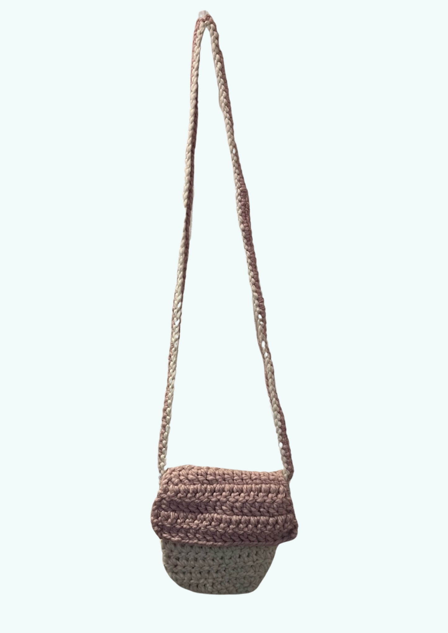 Small handmade crochet cross-body bag